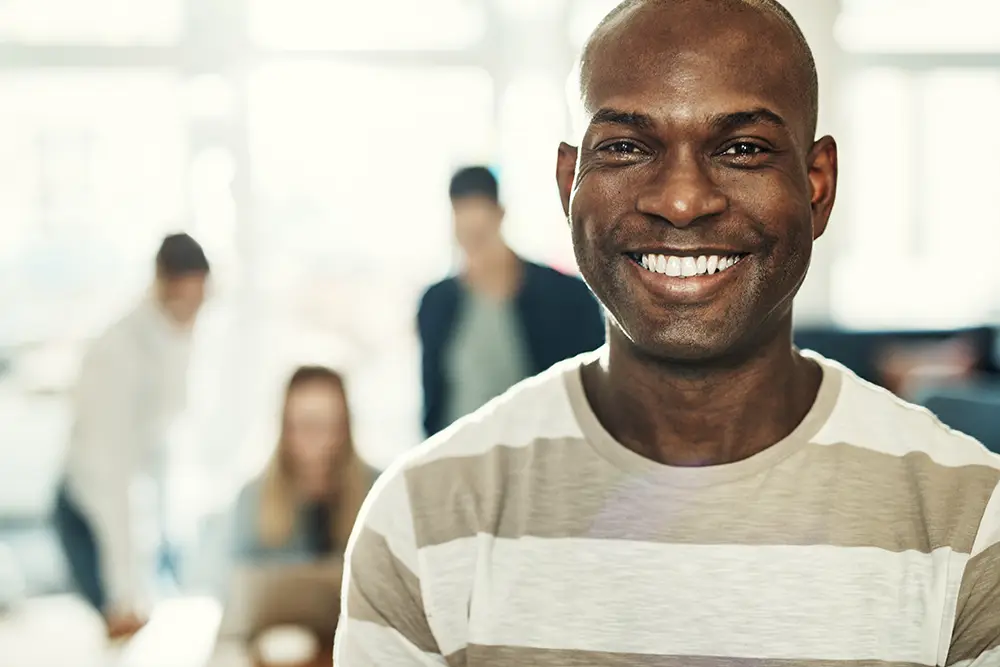 DentalSealants1 Man smiling with straight teeth